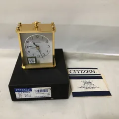 H946　未使用　CITIZEN　シチズン　電子音目覚まし　置き時計　QKB-4327　日本製　ゴールド　レトロ　