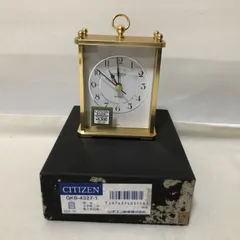 H947　CITIZEN　シチズン　電子音目覚まし　置き時計　QKB-4327　日本製　ゴールド　レトロ　