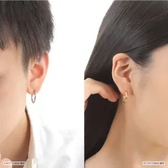 【新作】【幅2.5×内径10mm 色：シルバー/ゴールド/ローズゴールド/ブラック 4ペアセット】[Adelina Style] フープピアス 人気 リング ピアス メンズ レディース つけっぱなし サージカルステンレス 金属アレルギー対応 男女 両耳 プレゼ