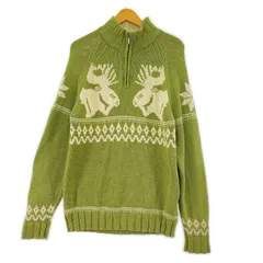 TOMMY HILFIGER トミーヒルフィガー  ハーフジップニット sizeM/グリーン系