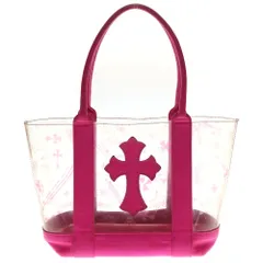 CHROME HEARTS (クロムハーツ) TOTE MINI VINYL トートミニ クロスパッチ ビニール レザートートバック クリア/ピンクのサムネイル