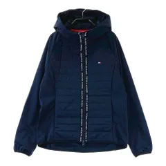 サイズ：L TOMMY HILFIGER GOLF トミー ヒルフィガーゴルフ  フード付 中綿 ジップジャケット  ネイビー系 [240101635401] ゴルフウェア レディース ストスト