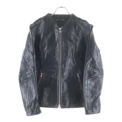 MINEDENIM (マインデニム) Washed Horse Leather Single zip JKT YT-MNDー01-99-022 ウォッシュド ホース レザー シングル ライダース ジャケット ブラック