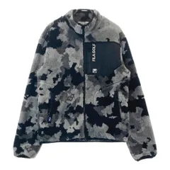 サイズ：M FILA GOLF フィラゴルフ  フリースボア ジップジャケット 迷彩柄 カモフラ グレー系 [240101637519] ゴルフウェア メンズ ストスト