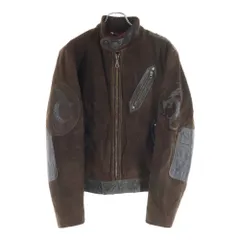 ARMANI JEANS (アルマーニ ジーンズ) 00s MADE IN ITALY DRAGON leather blouson イタリア製 ドラゴン レザー ブルゾン アウター ブラウンのサムネイル