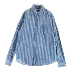ARMANI JEANS (アルマーニ ジーンズ) 00s MADE IN RUMANIA ルーマニア製 ストライプ 長袖シャツ ブルーのサムネイル