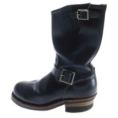 RED WING(레드 윙) 90s ENGINEER BOOTS MADE IN USA PT99 2268 전기 USA제 자수 날개 태그 엔지니어 부츠 블랙 D08359
