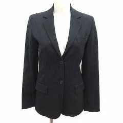 セオリー Theory テーラードジャケット 背抜き ウール 0 S 黒 ブラック /YK