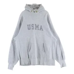 CHAMPION (チャンピオン) 80s REVERSE WEAVE USMA HOODIE リバースウィーブ トリコタグ 前期 フロント プリント パーカー グレー