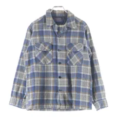PENDLETON (ペンドルトン) 70s VINTAGE ウールボード チェック 長袖シャツ ブラウン/ブルー