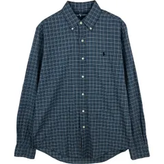 古着 ラルフローレン Ralph Lauren 長袖 ボタンダウンチェックシャツ メンズM相当/eaa616022