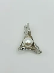 SV 真珠 南洋 白蝶 ブローチ ペンダント 1PC 13.7mm SOUTH SEA PEARL SILVER シルバー