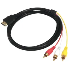 変換ケーブル RCA3 デスクトップパソコン対応 TO A/M HDMI 1.5m 金メッキ オーディオファン