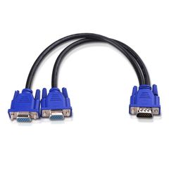 Cable Matters VGAスプリッタケーブル - 30cm、VGAケーブル1入力2出力、Y字型分配器 分配ケーブル、1080P、 オス-2xメスコネクタ、画面複製のみ対応