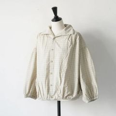 ANCELLM シャツBOW-TIE CHECK SHIRT(CREAM) - メルカリ