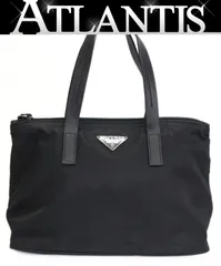 プラダ PRADA 三角ロゴ ハンドバッグ ナイロン 黒 【73699】