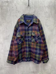 ENVOY THE NOW JACKET ヴィンテージ 裏起毛 チェック シャツ ジャケット 厚手 sizeM/ネイビー ◆■メンズ