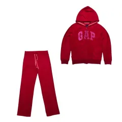 GAP KIDS ピンクロゴ フリース フードジップアップ フリース ズボン SET