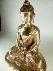 極希少】東南アジア 仏像 釈迦如来坐像 漆箔 金箔 天然木古木台座 骨董