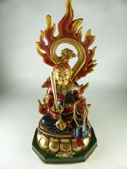 楠　立赤不動明王　70ｃｍ　濃彩切金 #072 楠 立赤不動明王 70cm 濃彩切金 #072 - メルカリ
