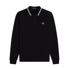 【新品未使用】春色 定番 FRED PERRY フレッドペリーポロシャツ長袖 T シャツ男女兼用100％コットンM3636