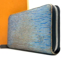 【品格と青の存在感】 　LOUIS VUITTON　ジッピーウォレット エピ デニム ラウンドファスナー 長財布 12カード M60957　ブルー