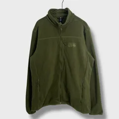 ☆MOUNTAIN HARDWEAR☆マウンテンハードウェア☆フリースジャケット☆ワンポイントロゴ☆グリーン☆L☆B26M