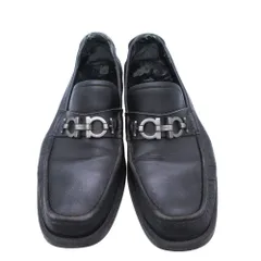 Salvatore Ferragamo サルバトーレフェラガモ ガンチーニ ビット ローファー レザー シューズ 革靴 8 27cm ブラック メンズ 【中古】