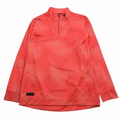 OAKLEY オークリー ゴルフウェア FOA402849 ハーフジップ シャツ 長袖 トップス オレンジ サイズXL メンズ 【中古】