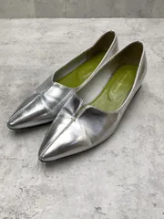 ORiental TRaffic オリエンタルトラフィック 45301 フレアヒールポインテッドトゥパンプス size37 E1.5(23cm相当)/シルバー ■■レディース