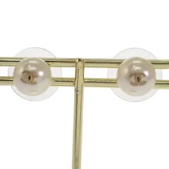 シャネル CHANEL CC ココマーク パール ピアス メタル フェイクパール ゴールド レディース【中古】【ABランク】