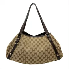 グッチ GUCCI アビー トートバッグ GGキャンバス 130736 ブラウン【中古】