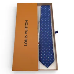 【極美品・箱付】ルイヴィトン ネクタイ モノグラム マルチカラー ブルー シルク