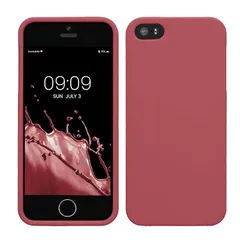 【新品】 kwmobile スマホケース Apple iPhone SE (1.Gen 2016) / iPhone 5 / iPhone 5S対応 ケース - 耐衝撃 滑り止め ソフト TPU シリコン - ダークローズ
