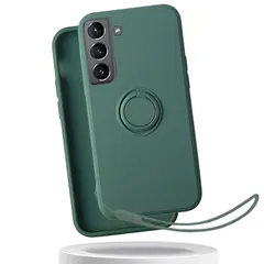 【新品】 適用 Galaxy S21 5G ケース リング ストラップ付き シリコン ギャラクシー S21 SC-51B docomo / SCG09 au カバー リング付き シリコーン GalaxyS21 スマホケース 薄型 軽量 【GoKIGIoD】 0