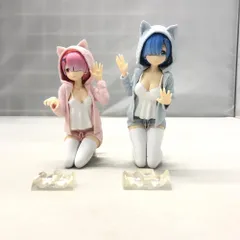 【中古】バンプレスト レム＆ラム Nyanko mode 一番くじ Re：ゼロから始める異世界生活 A賞 本体のみ 色移り有り[15]