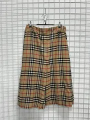 バーバリー レディース ヴィンテージ ウール ノバ チェック ロング スカート 28