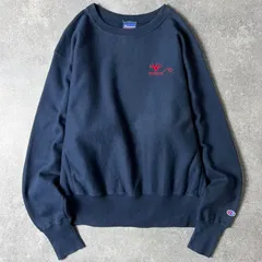 00s Champion 企業 ロゴ 刺繍 リバースウィーブ スウェット トレーナー M / 00年代 オールド チャンピオン ネイビー 紺