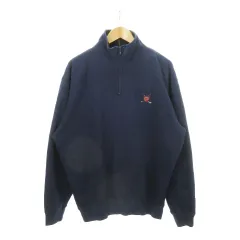 ラルフローレン RALPH LAUREN POLO GOLF トレーナー スウェット ハイネック 長袖 ロゴ ワンポイント 裏起毛 LL 紺 ネイビー /AH12