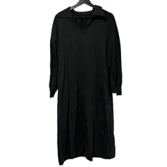  JOURNAL STANDARD / ジャーナルスタンダード スキッパー カラー ロングワンピース ブラック / 黒 Mサイズ【C462】