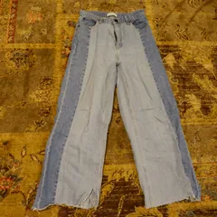 LOWRYS FARM 2-Tone Reworked-Style Wide Leg Denim - Size M (Bi-color)