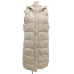 プラステ PLST ロングダウンベスト ジャケット フード ナイロン M グレー /GV ■GY58