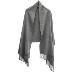 johnstons of elgin ジョンストンズ オブ エルガン カシミヤフリンジマフラー  グレーのサムネイル