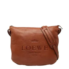 ロエベ ヘリテージ 斜め掛け ショルダーバッグ ブラウン レザー レディース LOEWE【1-0258080】
