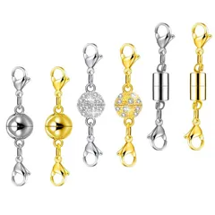 クラフト作り 簡単装着 DIY用 延長用金具 ジュエリー用 エンドパーツ 6個セット 磁気クラスプ 留め具 ネックレス LIKENNY