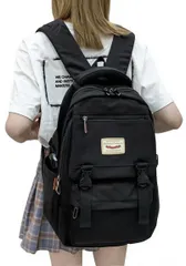 タウンリュック 通勤 バックパック バッグ 通学 人気 通学 リュック 通勤 旅行 リュック アウトドア スクールリュック 韓国 おしゃれ デイパック 大容量 かわいい 女性 リュックサック メンズ リュック レディース 黑 軽量 [ＦＴＢＯＬ] 防水