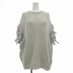 ケイビーエフ KBF アーバンリサーチ ニット フレンチスリーブ 紐デザイン ゲージ 1 S グレー /TN 1021 ■MG