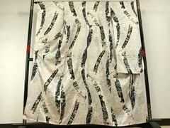 平和屋着物●創業460年・千總　振袖　草花文　銀彩　正絹　逸品　AABG4551fyのサムネイル