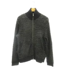 ダナキャランニューヨーク DKNY ジャケット 上着 ウール M 黒 ブラック グレー スタンドカラー 長袖 /MN25 ■GY61