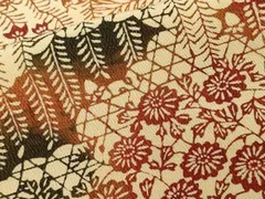 平和屋着物■上質な小紋　型染め　雲取り藤花房花文　暈し染め　正絹　逸品　CABD3231ev